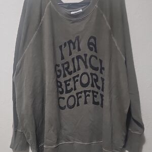 Maurices Olive Green Graphic Sweatshirt